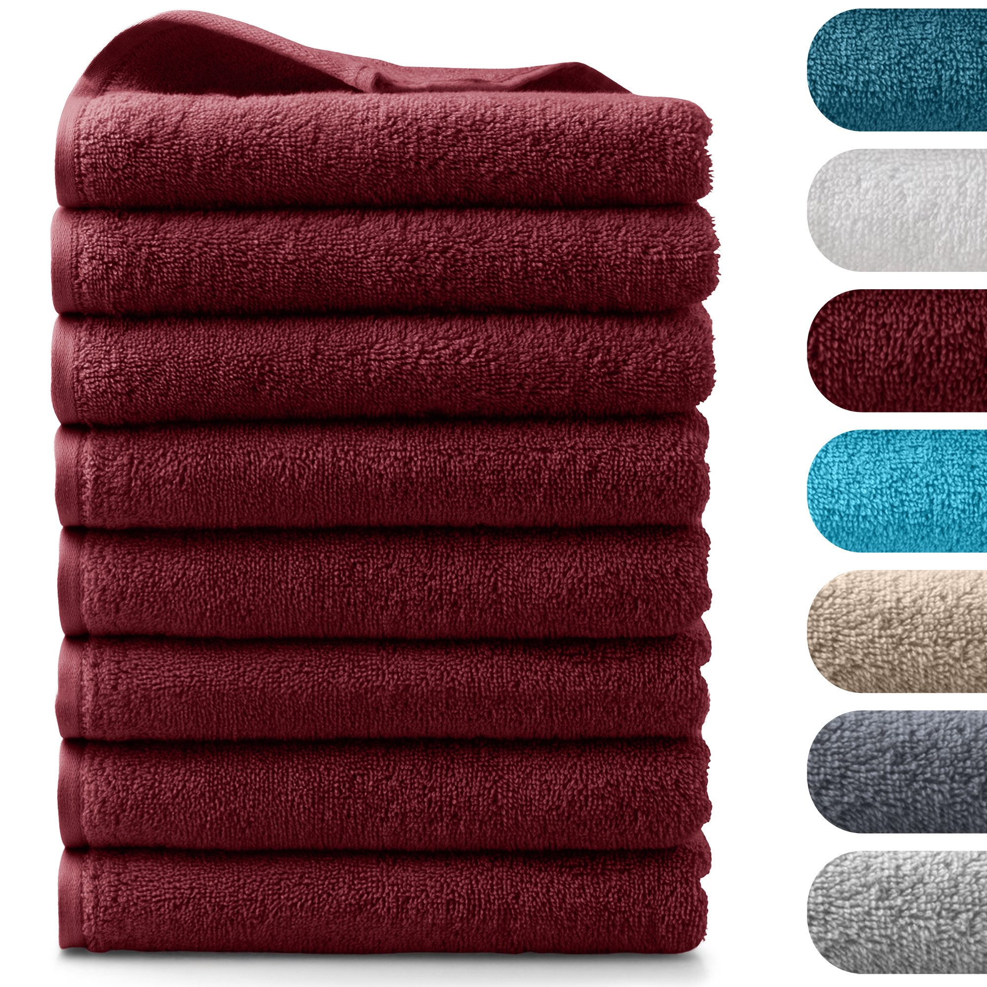 BARBONS Handtücher Set – 8-tlg Handtuch Set 50 x 100 cm für Badezimmer, Gäs günstig online kaufen