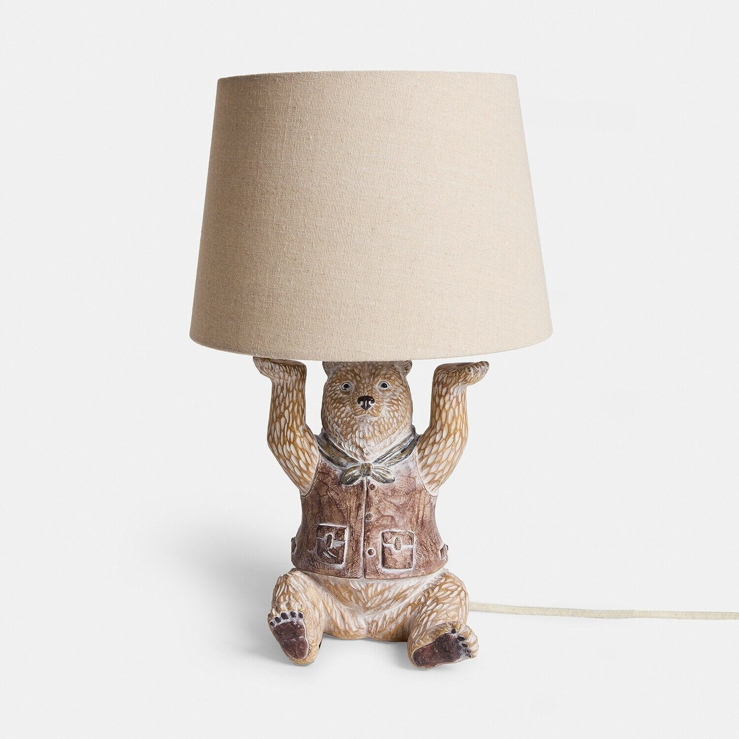 Mirabeau Tischleuchte Tischlampe Mikes braun/beige