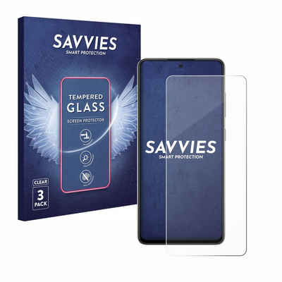Savvies Panzerglas für Samsung Galaxy A52s 5G, Displayschutzglas, 3 Stück, Schutzglas Echtglas 9H Härte klar Anti-Fingerprint