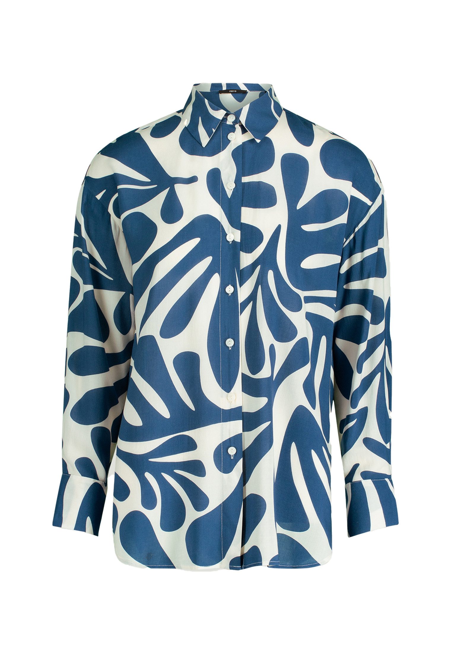 Zero Schlupfbluse zero Oversized-Bluse mit Blattmuster günstig online kaufen