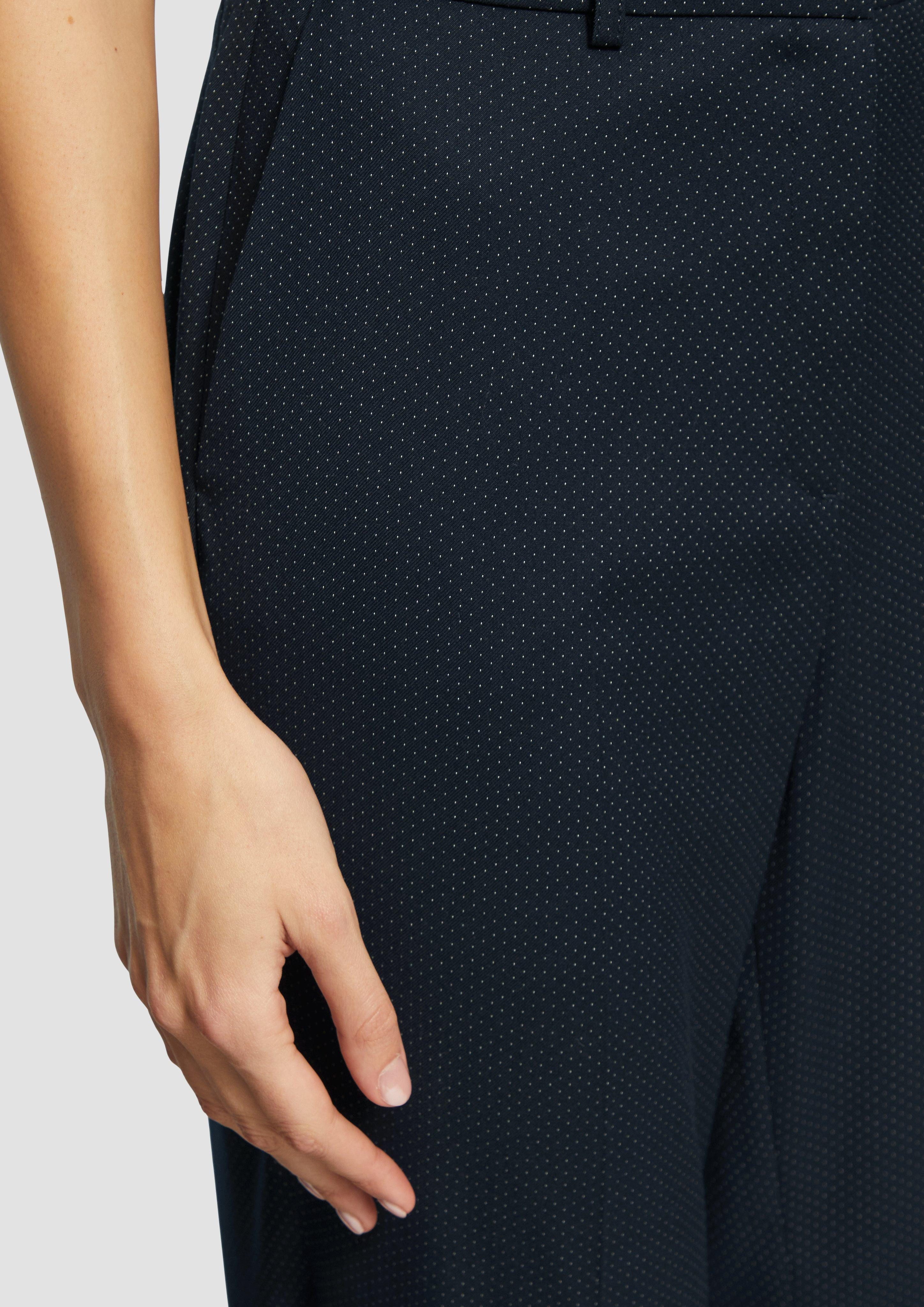 s.Oliver BLACK LABEL Stoffhose Fein gepunktete günstig online kaufen