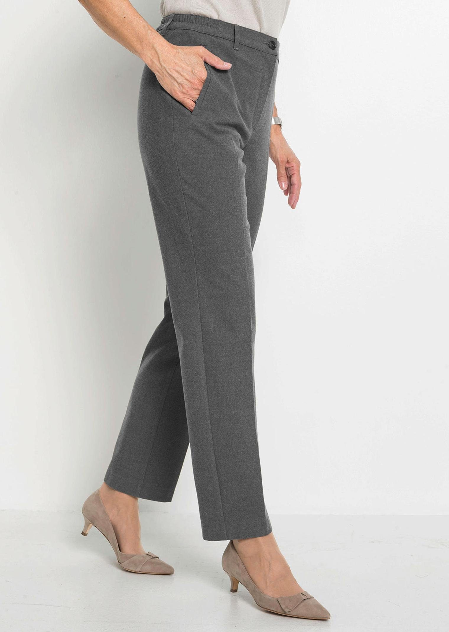 GOLDNER Stoffhose Kurzgröße: Angenehm weiche Flanell-Hose günstig online kaufen