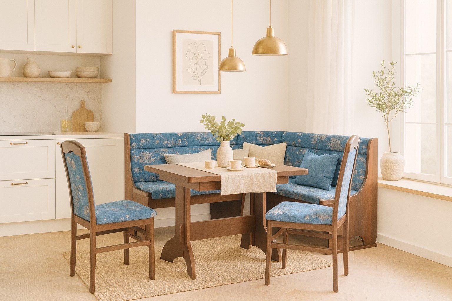 moebel-direkt-online Eckbankgruppe Anne I, (Spar-Set, 4tlg.-Set), Sitzflächen der Eckbank aufklappbar, mit hochwertigen Gasdruckfedern