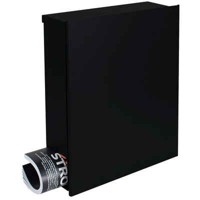 MOCAVI Briefkasten »Design-Briefkasten mit Zeitungsfach schwarz (RAL 9005) MOCAVI Box 111 Wandbriefkasten 12 Liter«