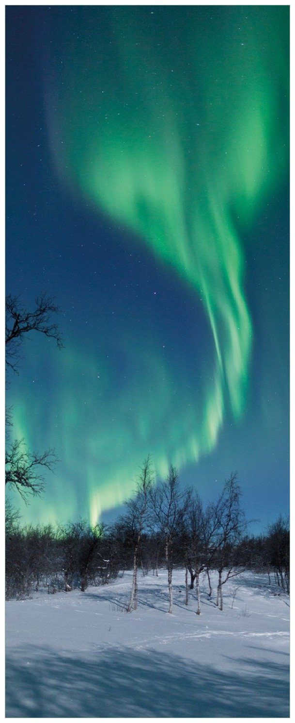 Wallario Memoboard Polarlicht in Schweden