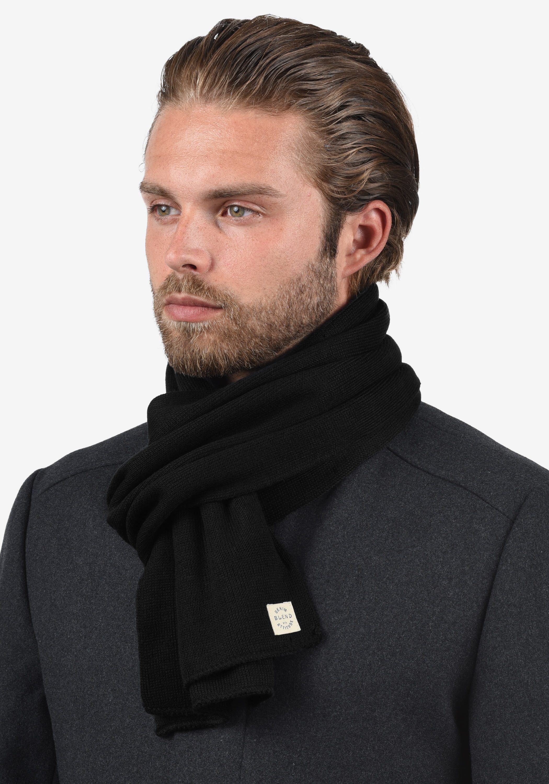 Blend Strickschal BHScar, Schal mit Logobadge