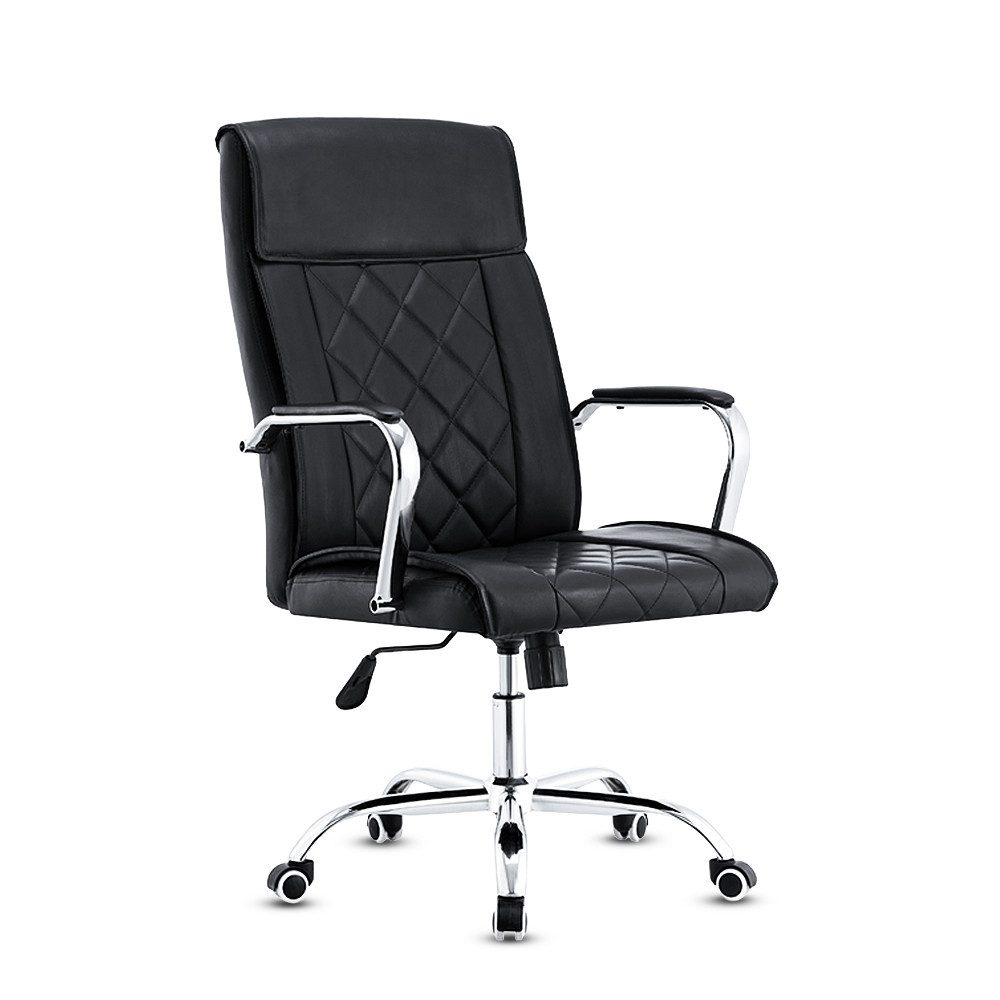 Kiwari Bürostuhl Kiwari® Elm Ergonomischer Bürostuhl, PU-Leder, Schwarz, bis 120 kg