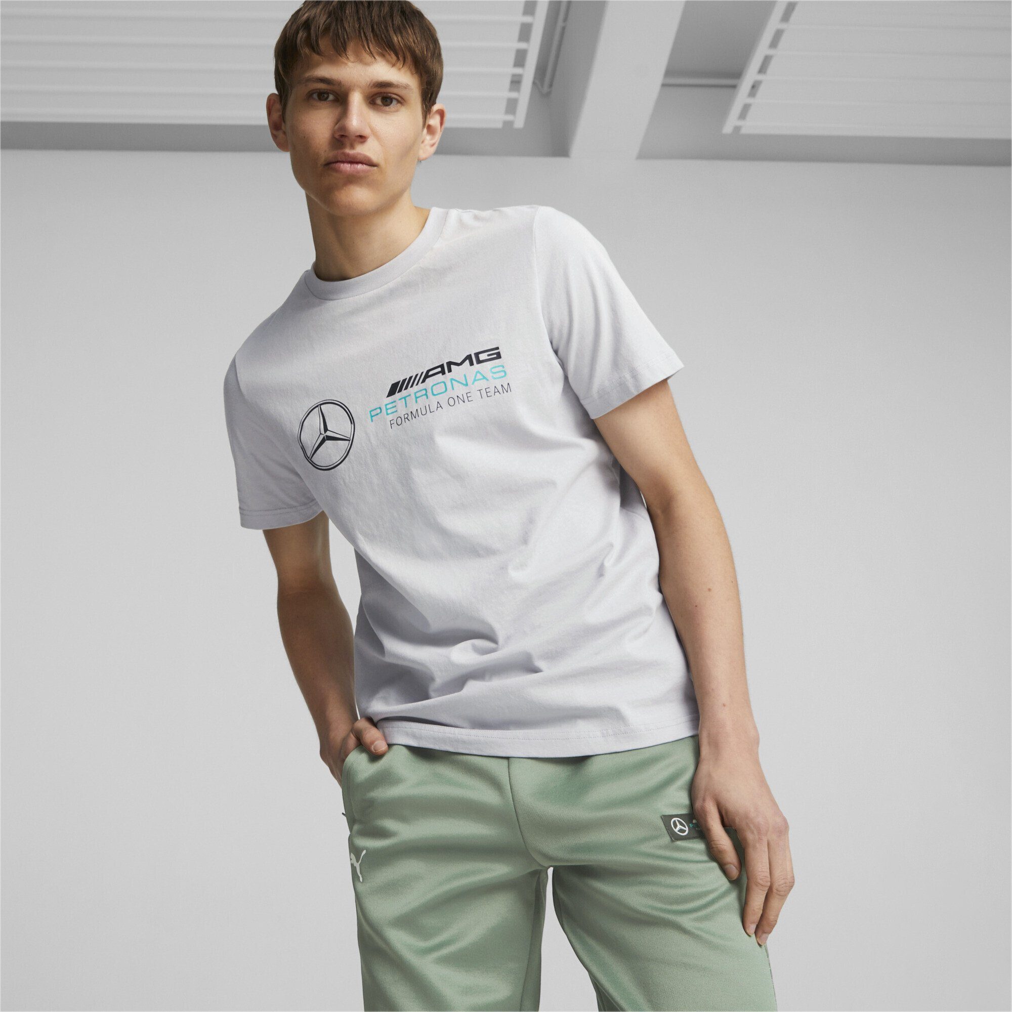PETRONAS Silver Herren PUMA Mercedes-AMG Team Motorsport T-Shirt T-Shirt Gray Mercedes