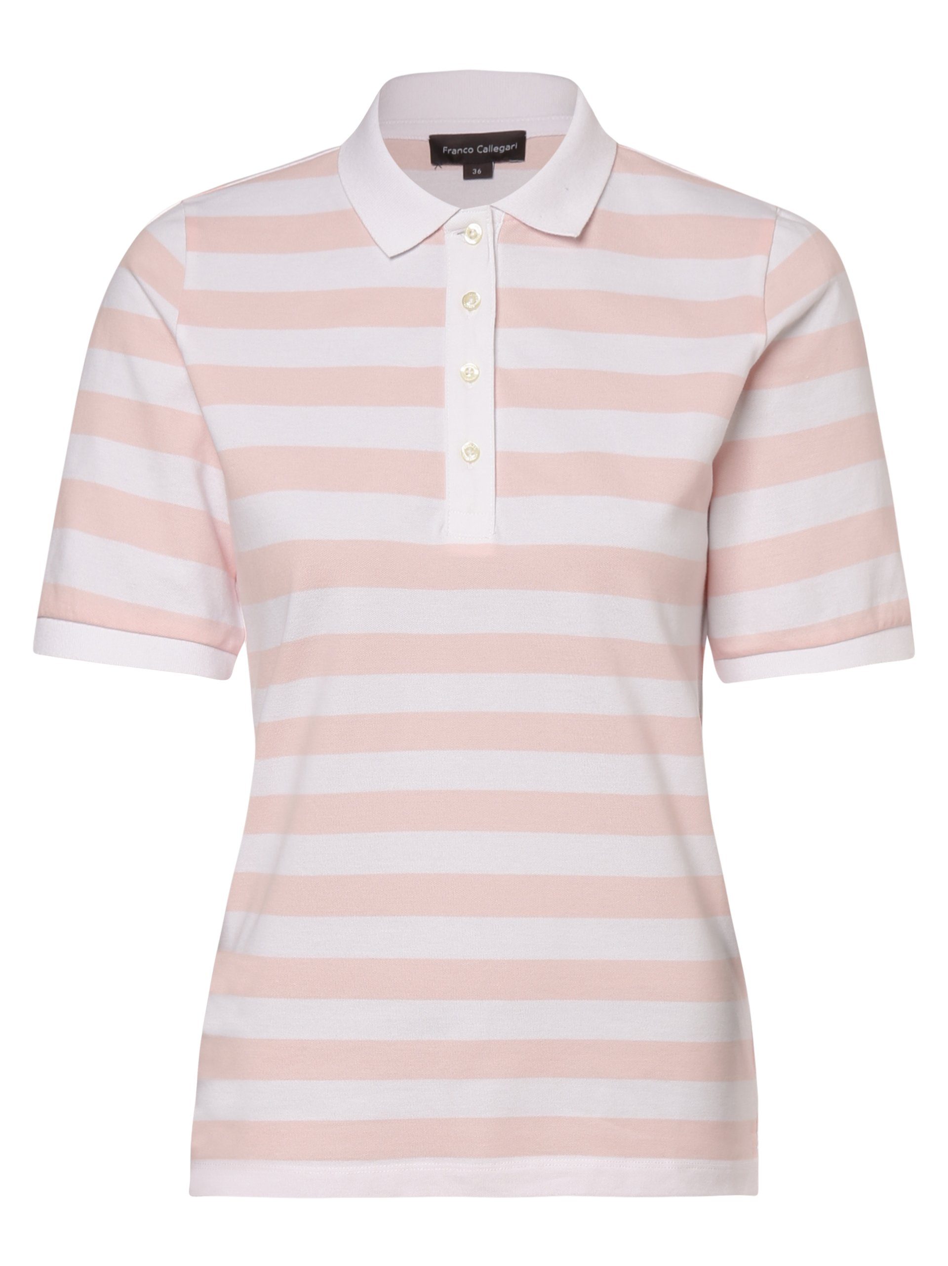 Franco Callegari Poloshirt weiß rosa | Poloshirts