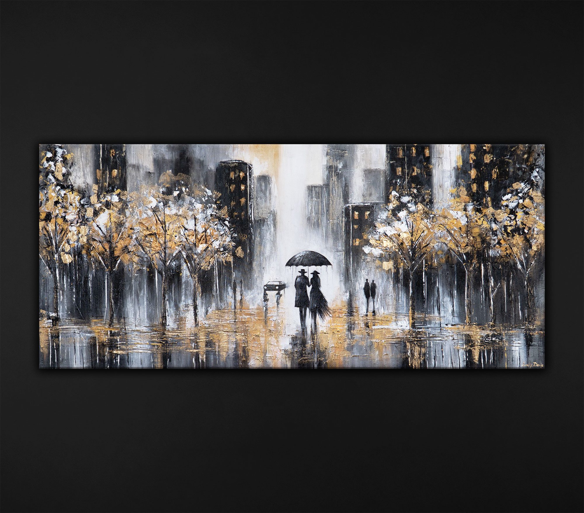 YS-Art Gemälde Wandbild, Schöne Stadt, Wolkenkratzer, günstig online kaufen
