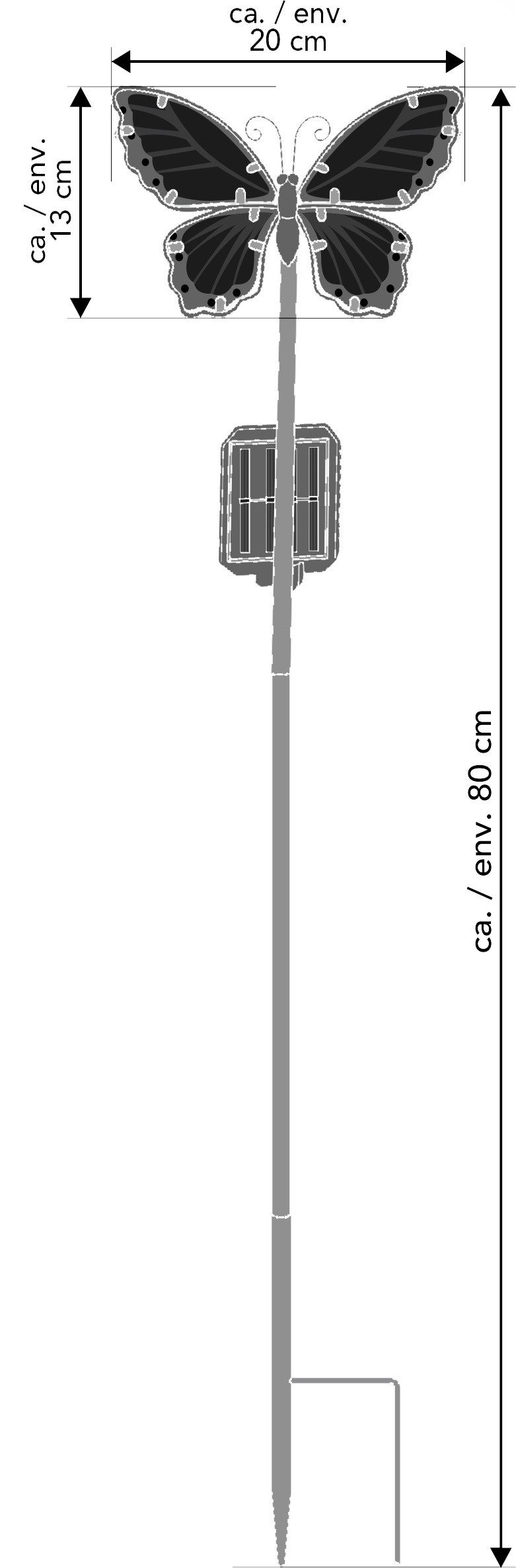Northpoint Gartenstecker LED Solar Gartenstäbe Außenbereich günstig online kaufen