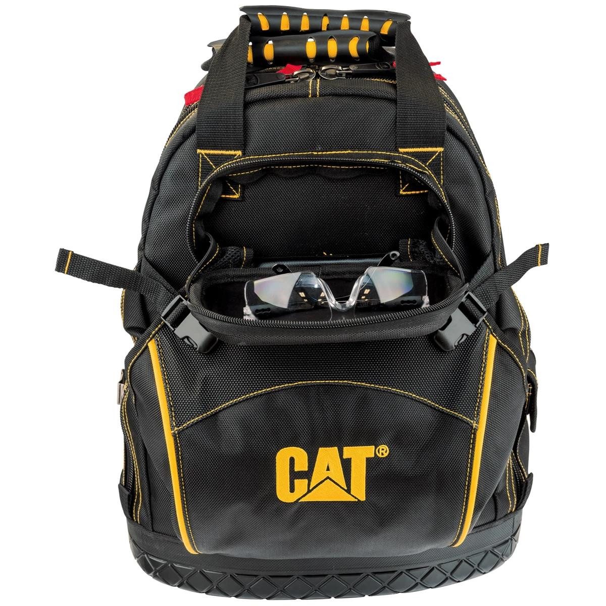 CAT CATERPILLA Werkzeugtasche CAT Werkzeug-Rucksack 18" (45cm) Professional, wasserdichter Boden, wasserabweisend, strapazierfähig und langlebig