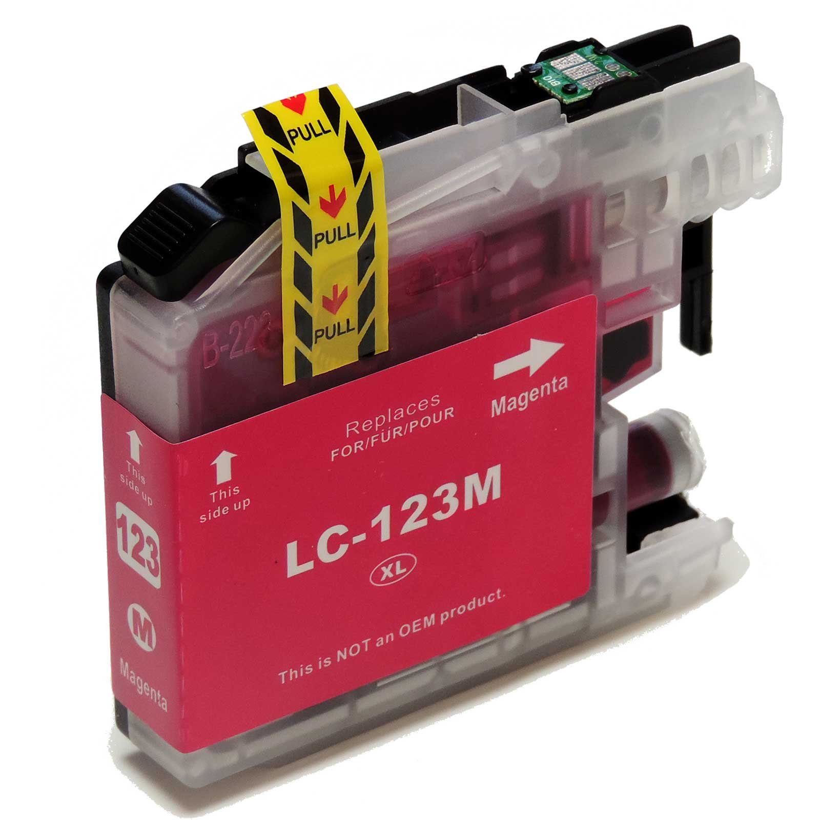 LC-123 Multipack XL Magent 4-Farben Tintenpatrone D&C (Schwarz, Brother Cyan, Kompatibel