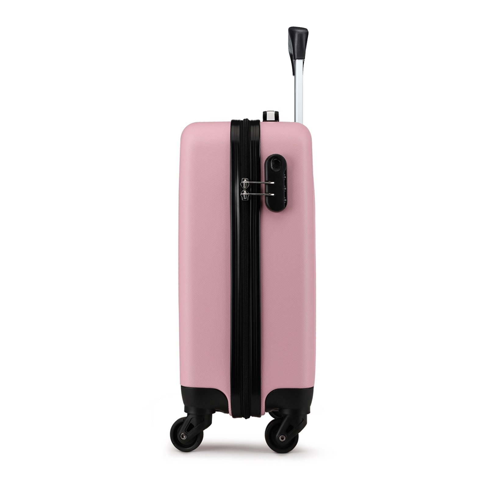 KONO Koffer ABS - Handgepäck mit 4 Zwillingsrollen, leicht & bordtauglich