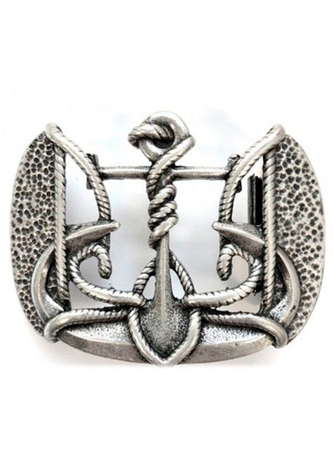 Rettungsring Gürtel Gürtelschnalle Anker Eckig Silber