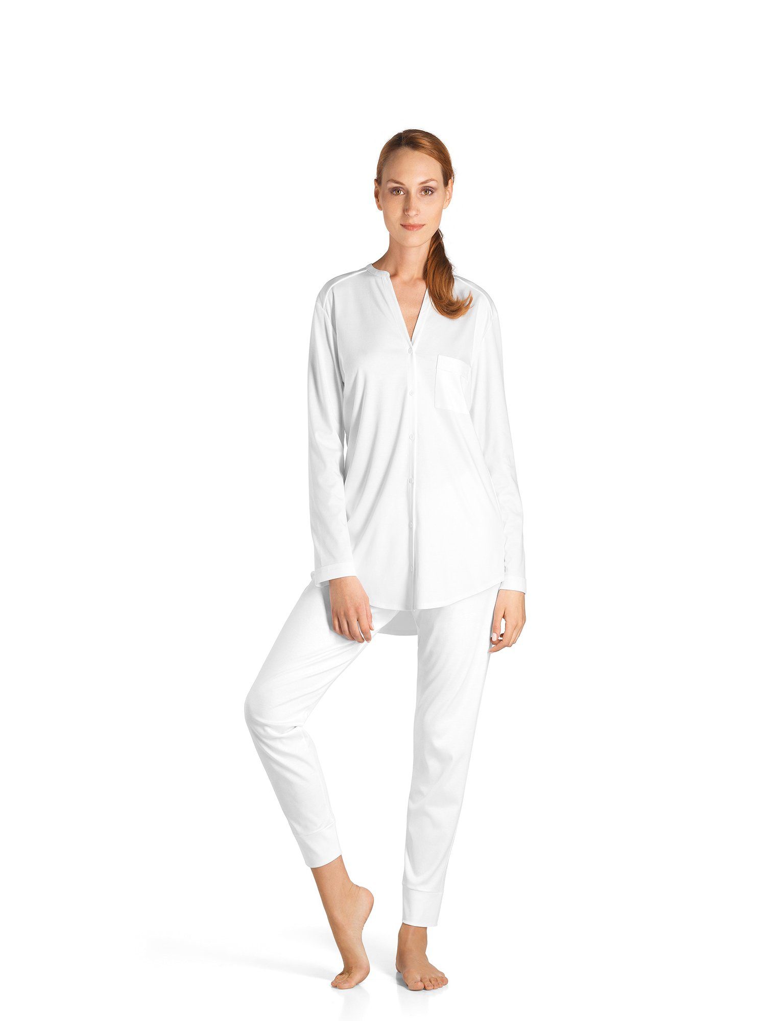 (1 off white Pure tlg) Essence, Hanro Langarm Pyjama