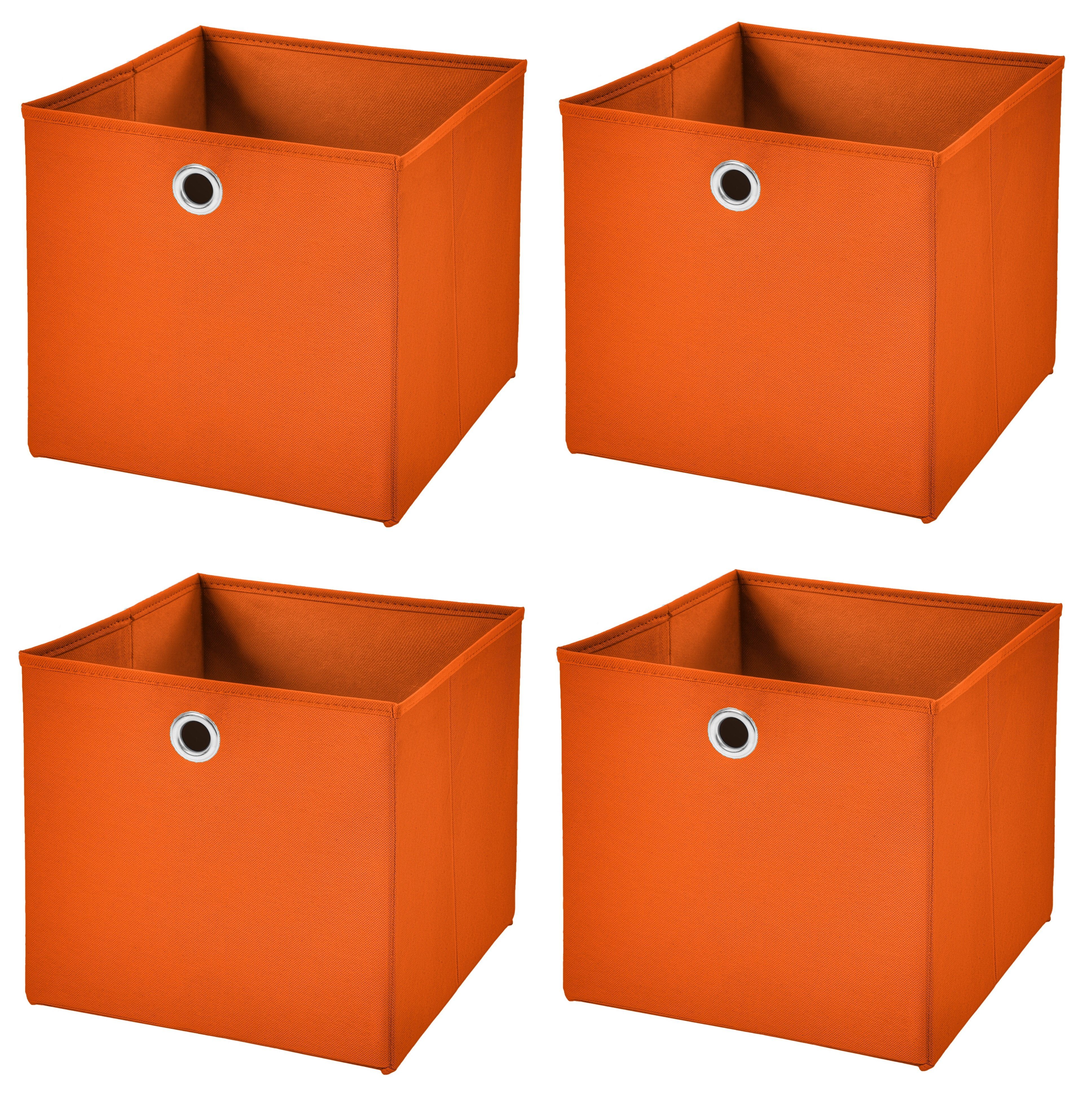 StickandShine Faltbox 4 Stück 32 x 32 x 32 cm Faltbox ohne Deckel Stoffbox Aufbewahrungsbox (4er SET 32x32x32) in verschiedenen Farben 32cm