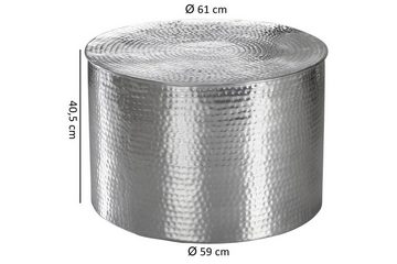 tinkaro Couchtisch MANI Beistelltisch Aluminium orientalischer Sofatisch rund