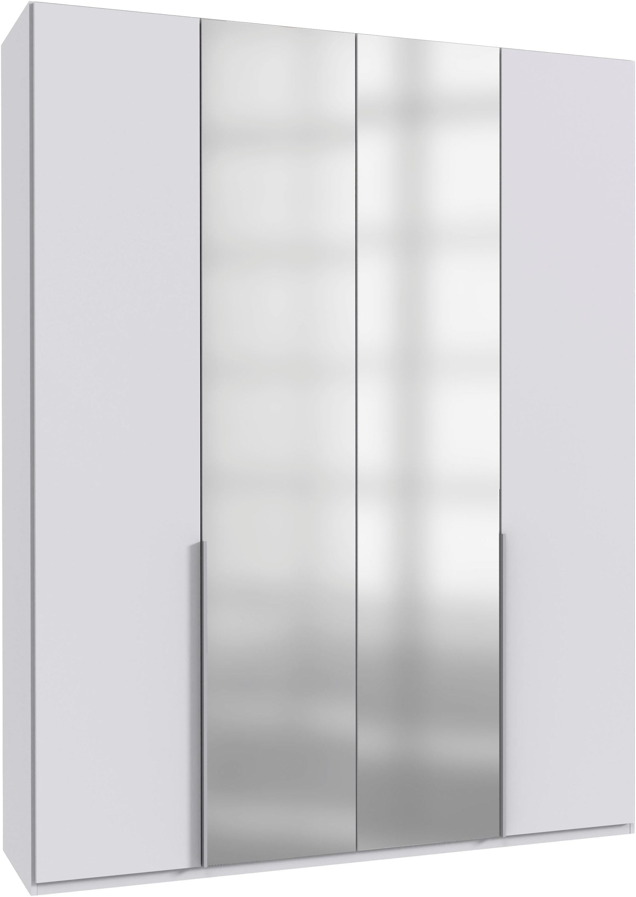 Wimex Kleiderschrank Mugano,in 5 Breiten,2 Höhen,2 Tiefen, viele Farben, Made in Germany (in Basic oder Premium Ausstattung) mit langen Griffen aus Metall, mit oder ohne Spiegel