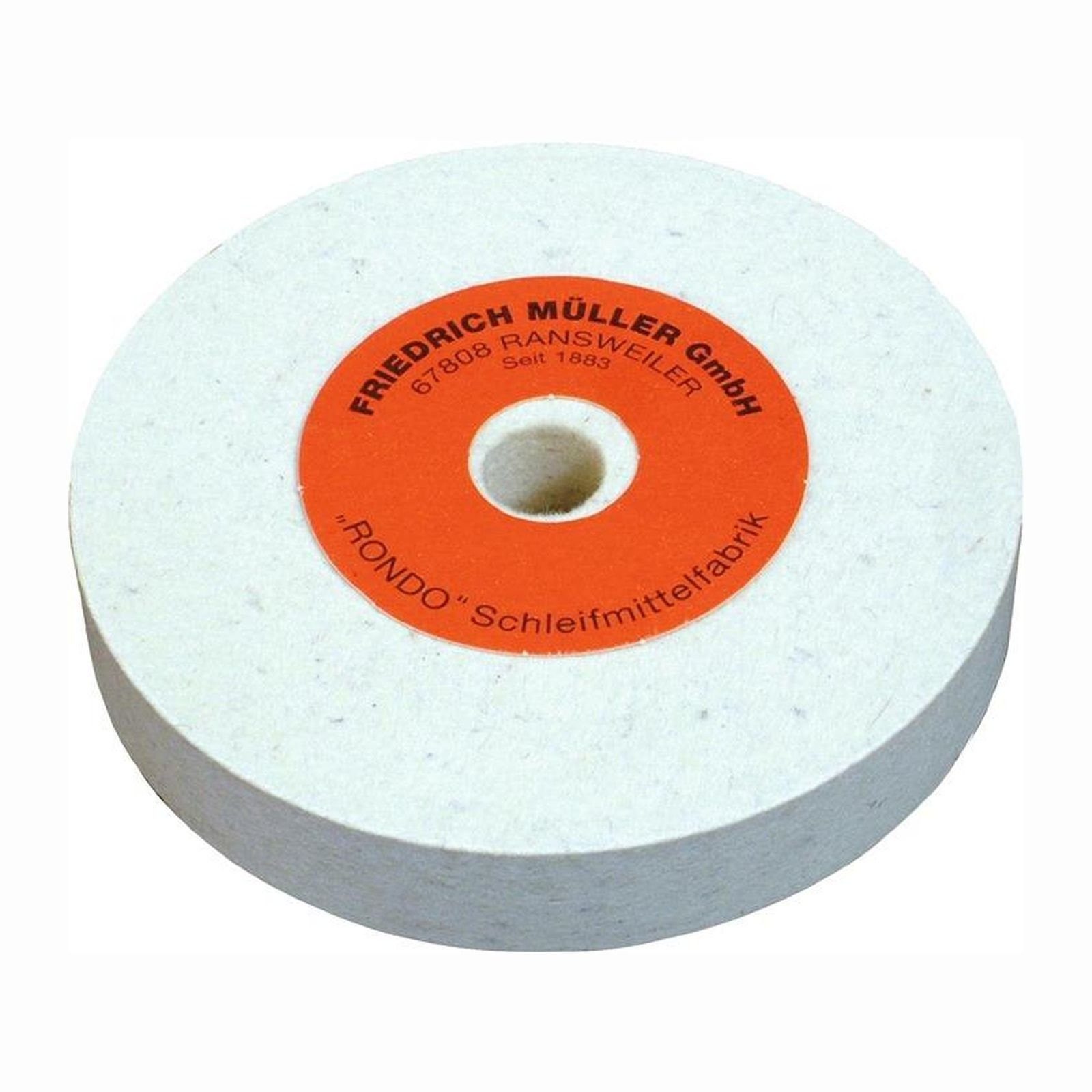 Friedrich Müller Polierpad Friedrich Müller Filzpolierscheibe Wollfilz Ø 125 x B 20 x 20 mm ...