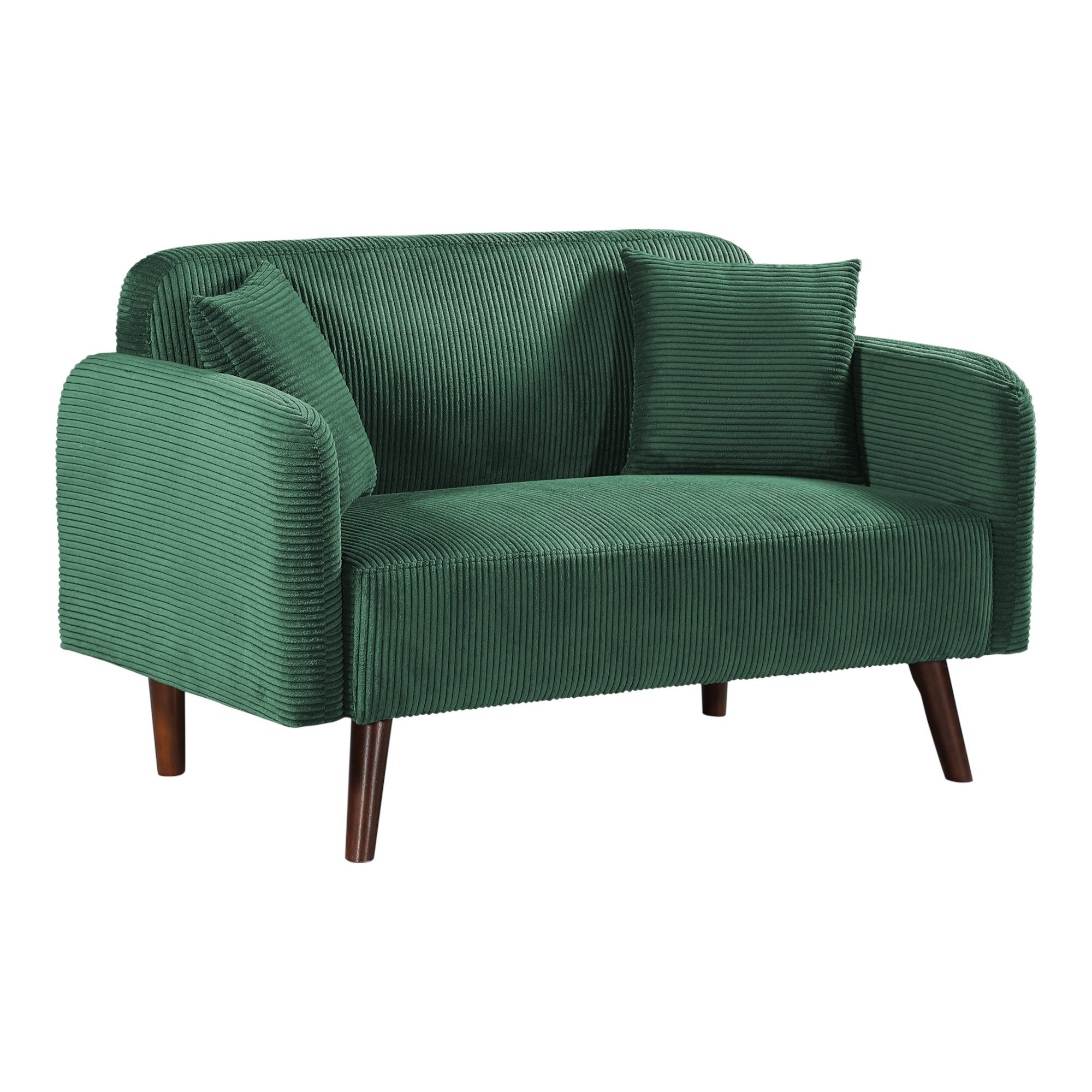 en.casa Sofa, 2-Sitzer »Midt« gepolstert Cord günstig online kaufen