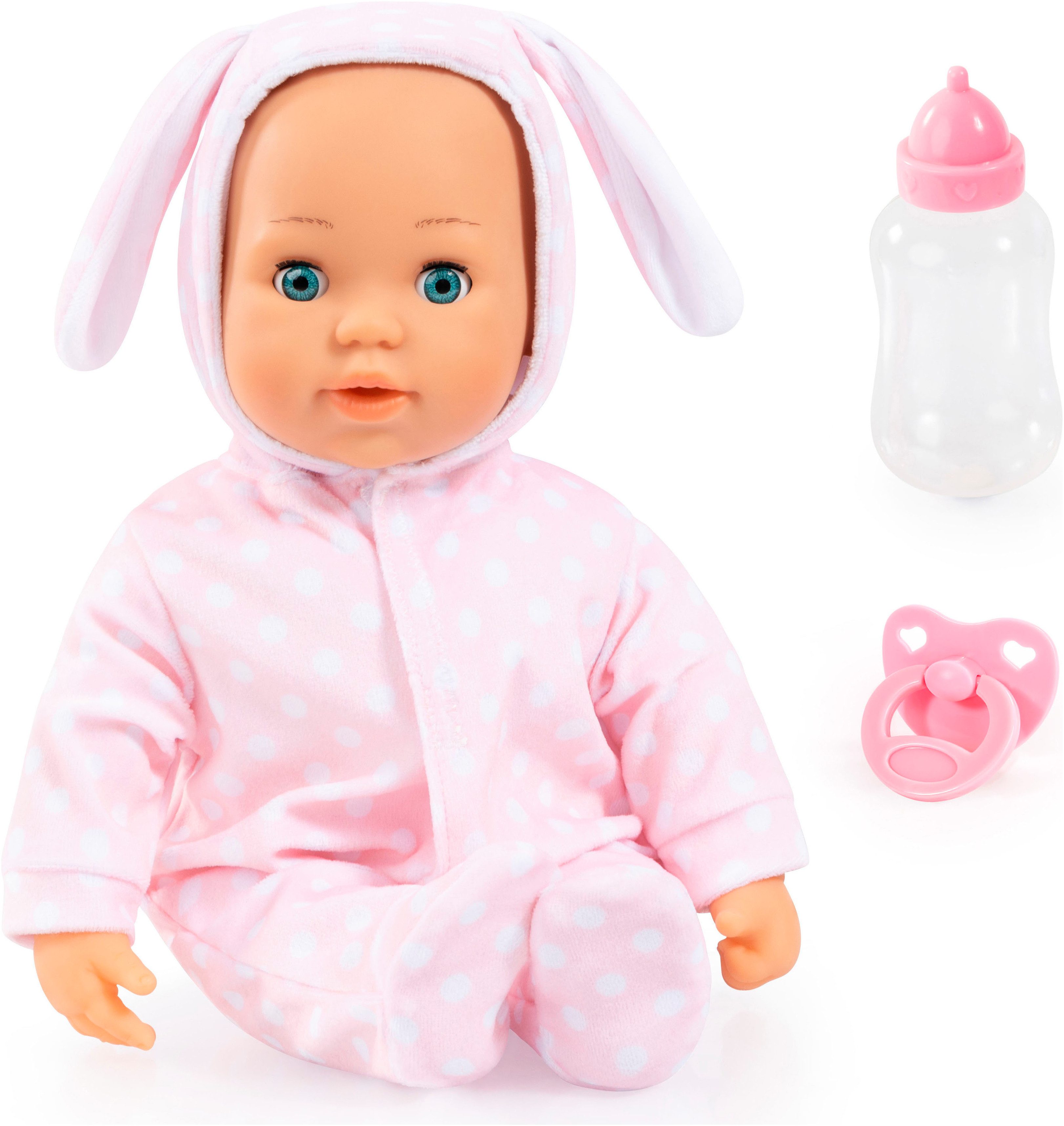 Bayer Babypuppe First Words Baby, Anna 38 cm, rosa (3-tlg), mit Schlafaugen günstig online kaufen
