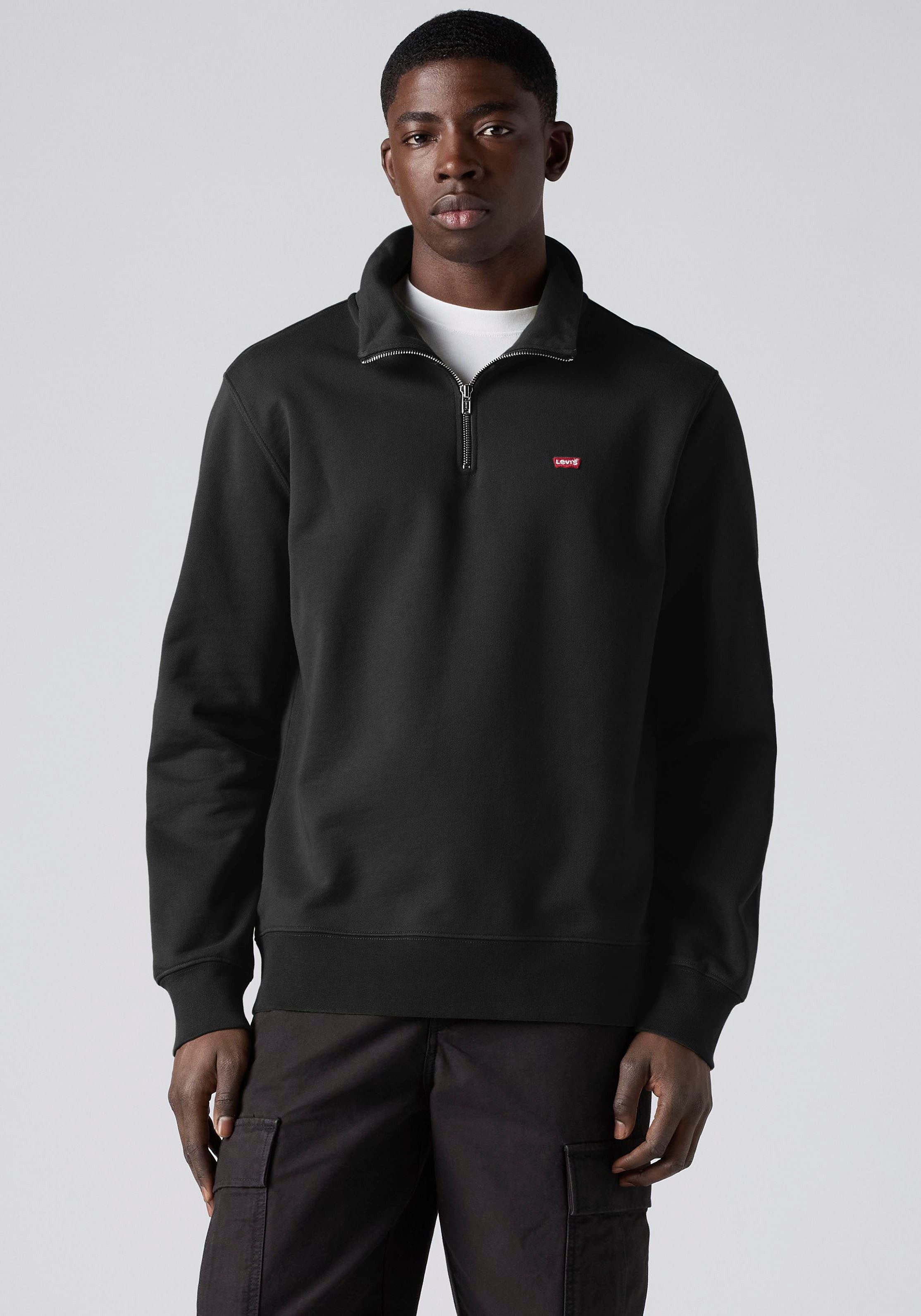 Levi's® Sweatshirt ORIGINAL HM 1/4 ZIP mit Troyer-Kragen und Logo-Stickerei