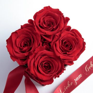 ROSEMARIE SCHULZ Heidelberg Dekoobjekt Rosenbox echte Rosen Alles Liebe zum Geburtstag Geschenk für Frauen (1 St), Echte konservierte Rosen