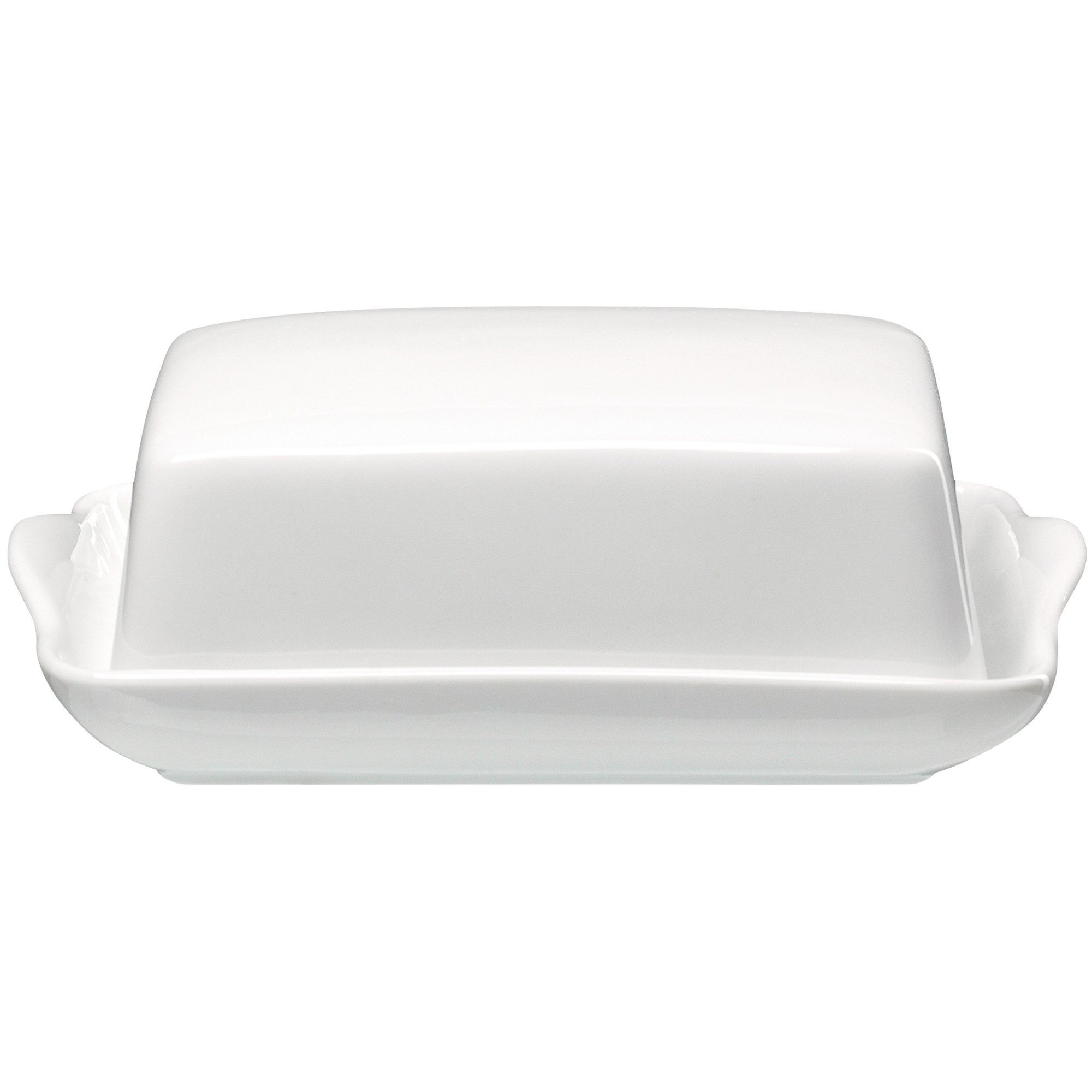 Ritzenhoff & Breker Butterdose Butterdose aus Porzellan zeitloses Design weiss, Porzellan, (1-tlg)