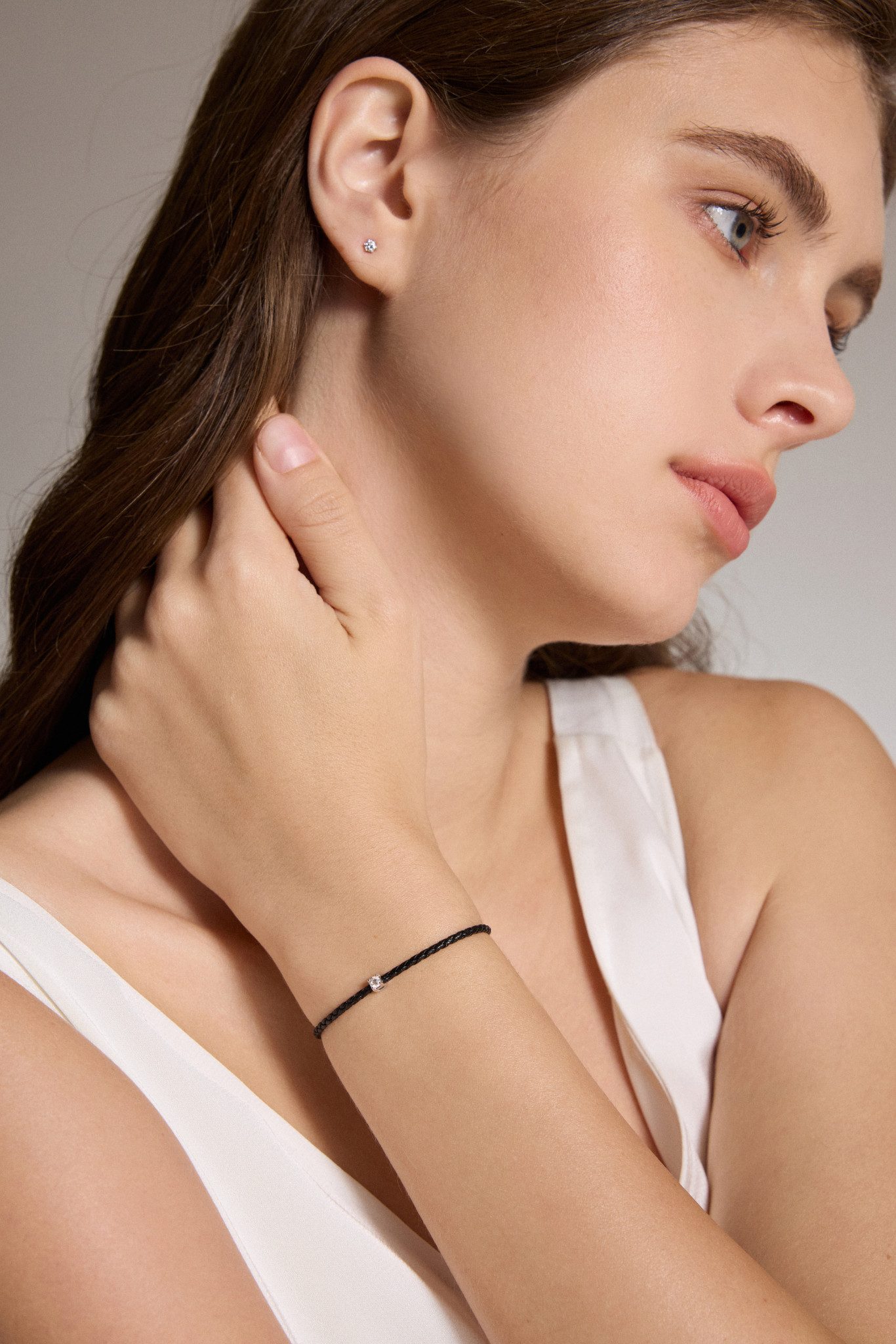 Sternvoll Armband Armband 750er Gold 0,1 ct Diamantarmband verstellbar Geschenkidee
