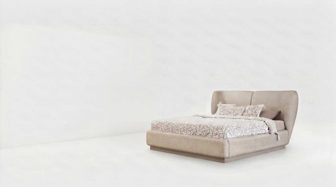 Xlmoebel Polsterbett Modernes Polsterbett Beige Doppelbett Schlafzimmer Bettgestell (1-tlg., 1-tlg)