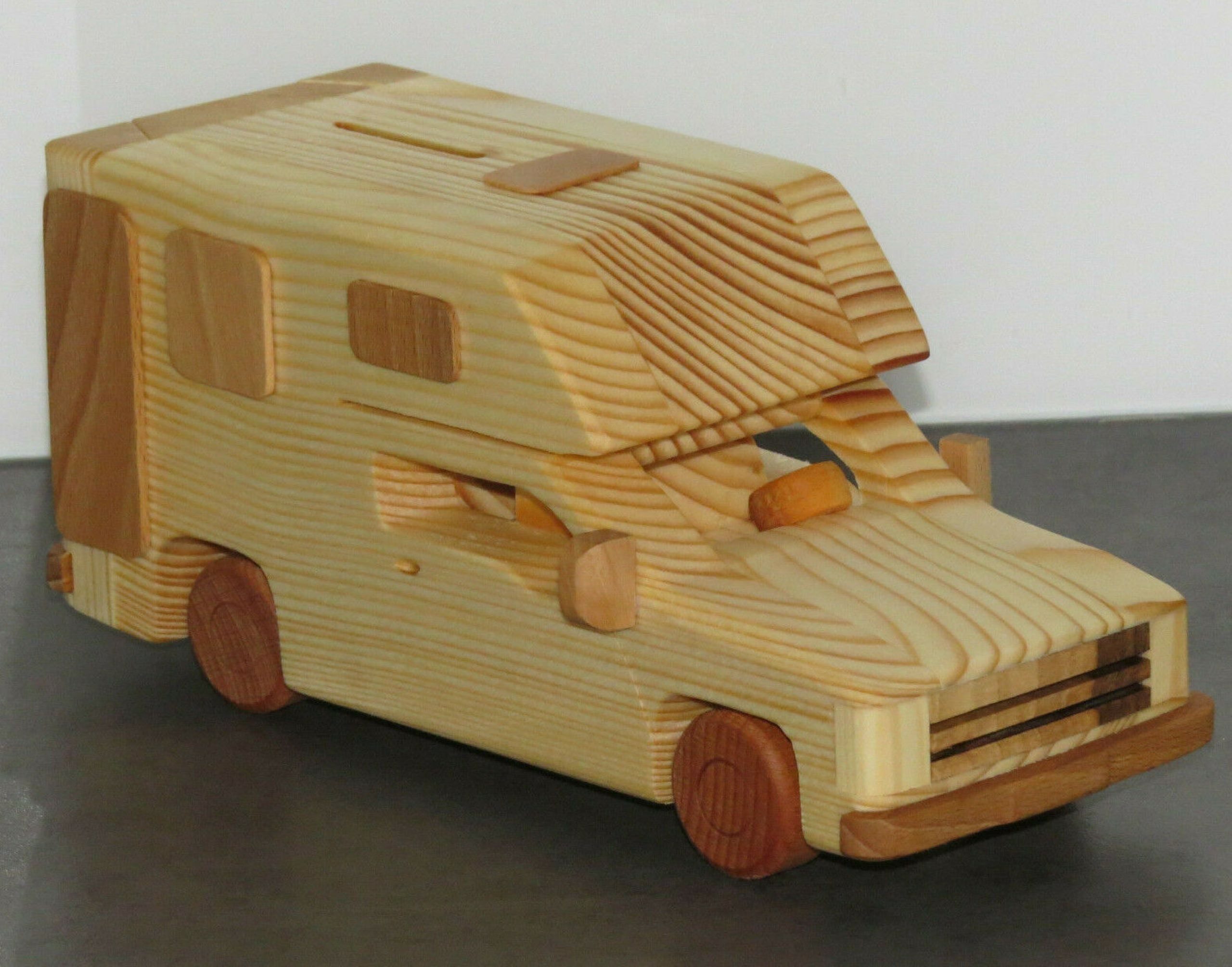 Holzprodukte Spardose Wohnmobil Spardose Reisemobil Camping WOMO Camper Caravan Wohnwagen