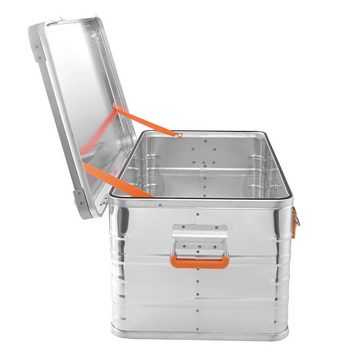 ALUBOX Aufbewahrungsbox Alukiste Tranportbox mit Stapelecken Premium E-Serie (92 Liter), inkl. Schlösser