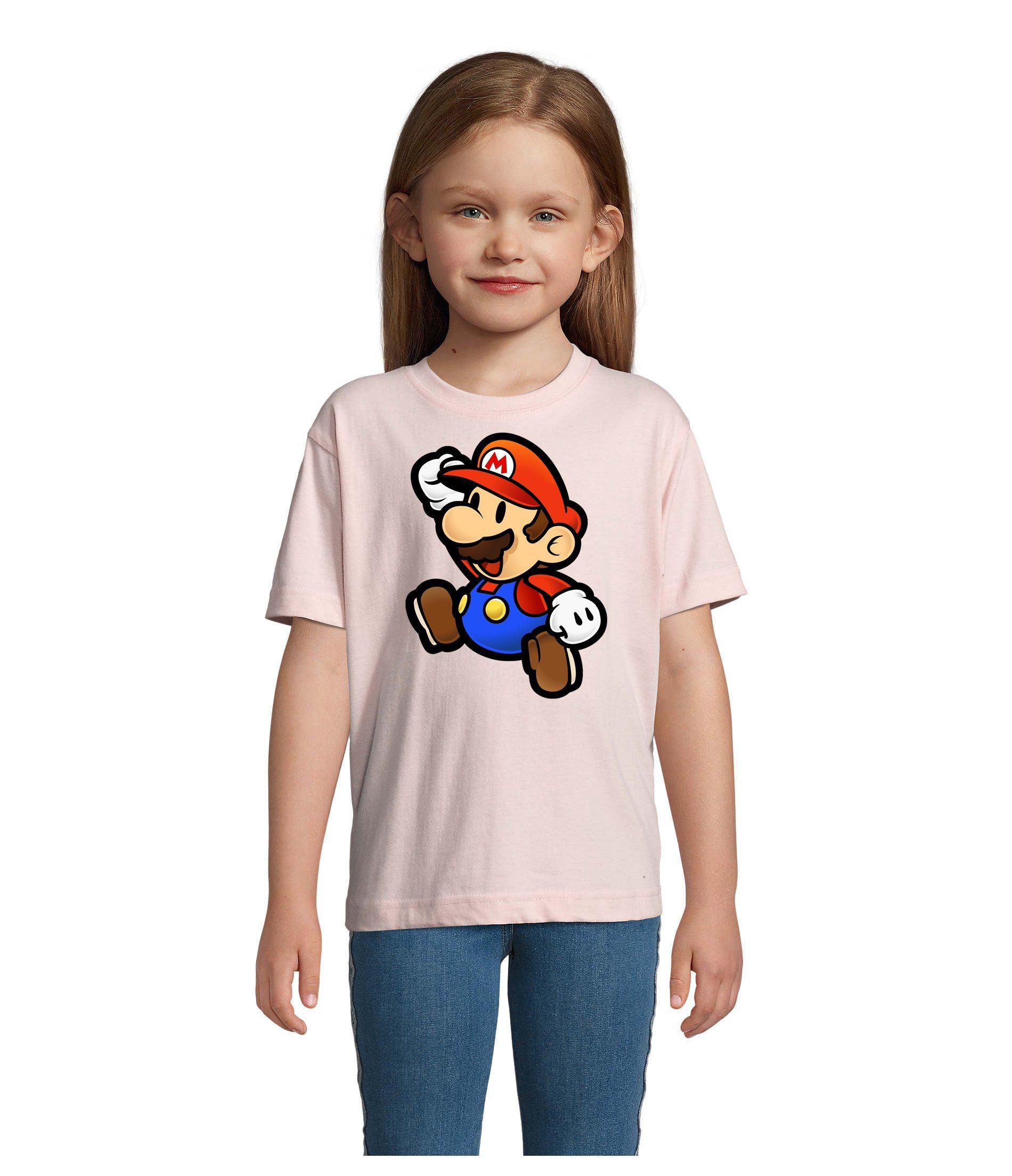 Blondie & Brownie T-Shirt Kinder Jungen & Mädchen Mario Nintendo Gaming Luigi Yoshi Super in vielen Farben Rosa