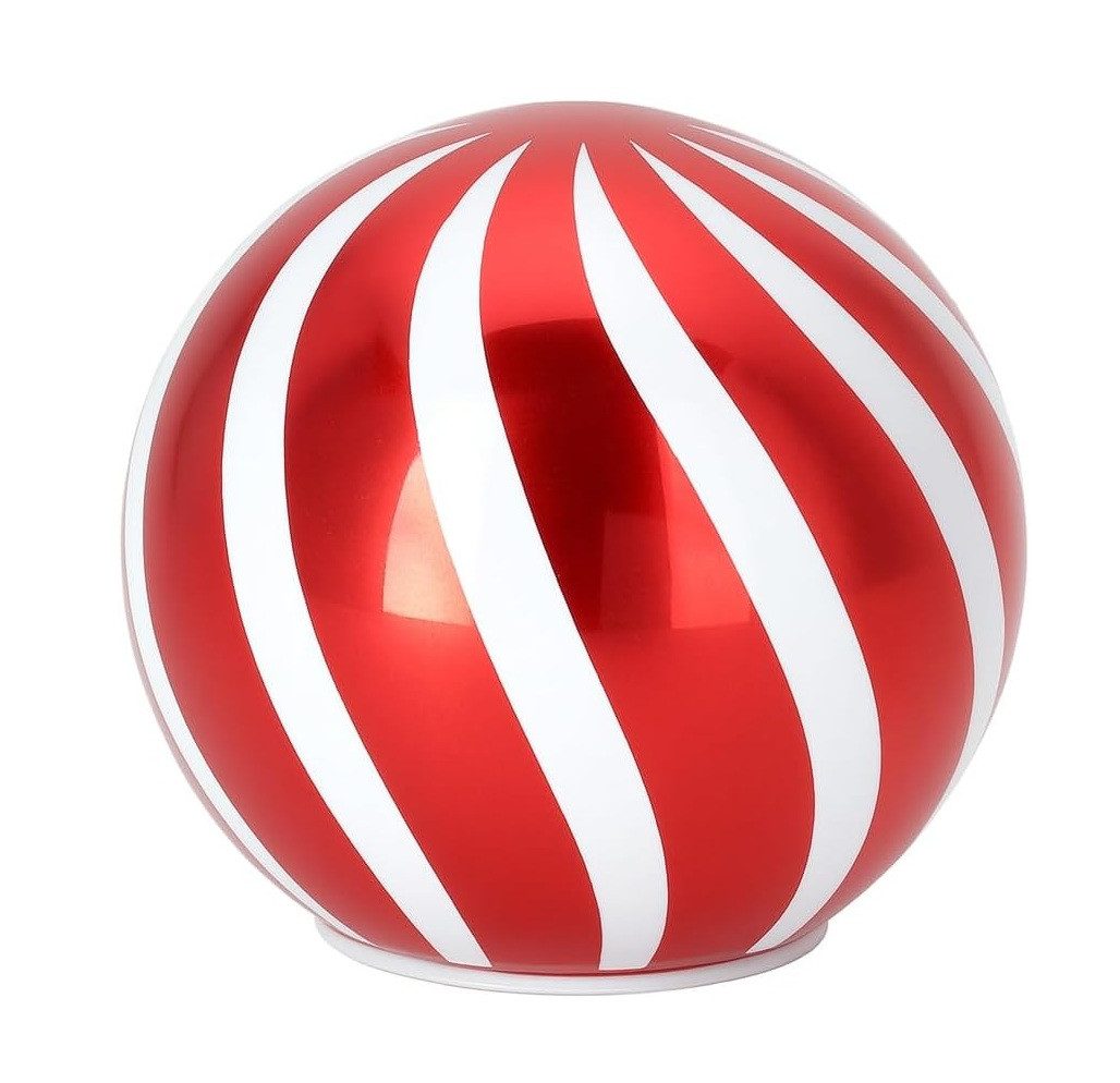 mucHome LED Kugelleuchte Deko Kugel LED Licht rot/weiß Weihnachtskugel 10cm, mit 8 LEDs