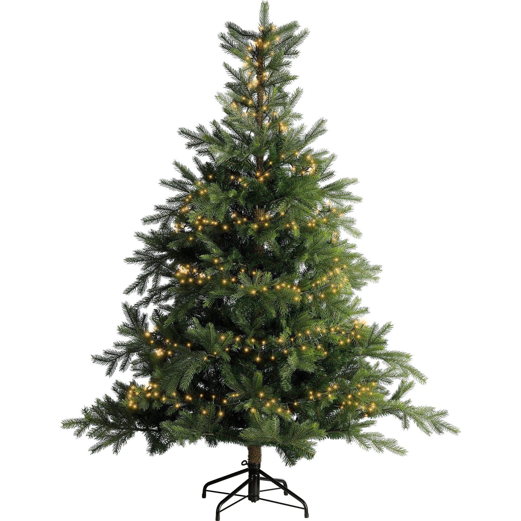 Lumineo LED-Lichterkette Lumineo Lichterkette COMPACT 1500 LED 34m klassisch warm, grünes Kabel, Dimmbar, Timer, Indoor/Outdoor, + 5 m Zuleitung