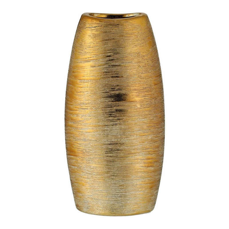 HTI-Living Dekovase Vase gold 26 cm (Stück, 1 St), Goldvase, Gefäß, Blumenvase, Pflanzenvase