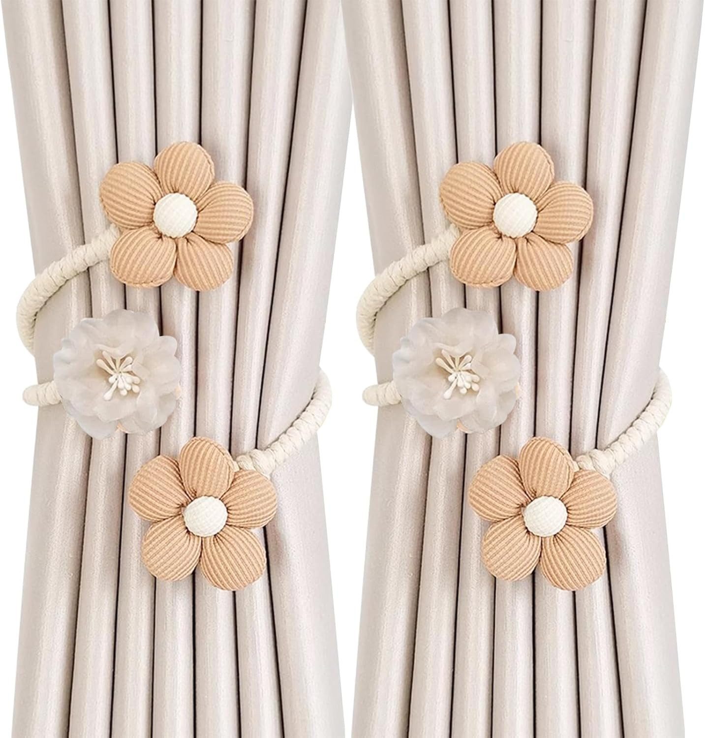 BYSURE Raffhalter, (2-tlg), 2 Stück niedliche Blumenvorhang-Raffhalter günstig online kaufen