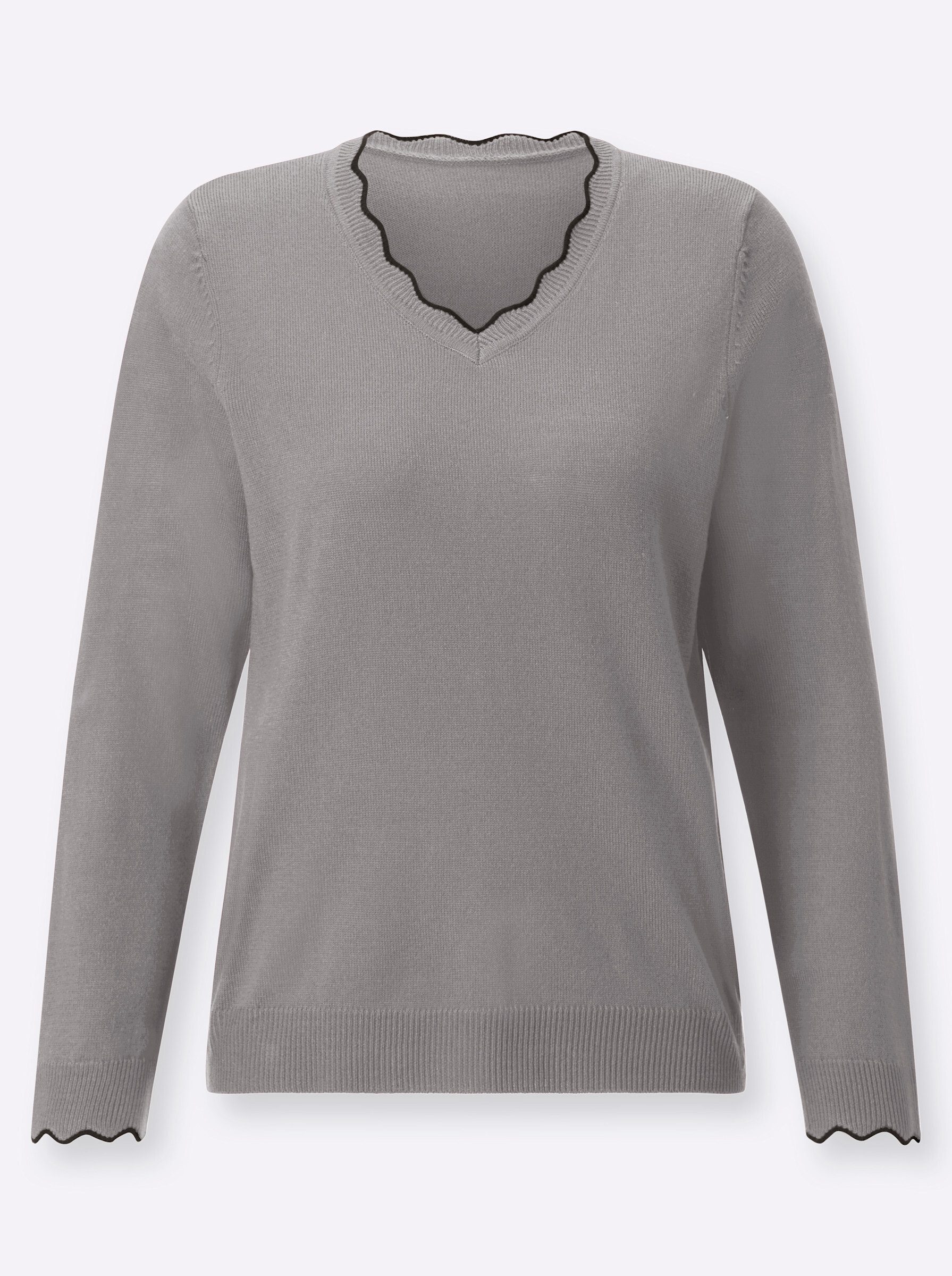 Witt Strickpullover V-Ausschnitt-Pullover günstig online kaufen