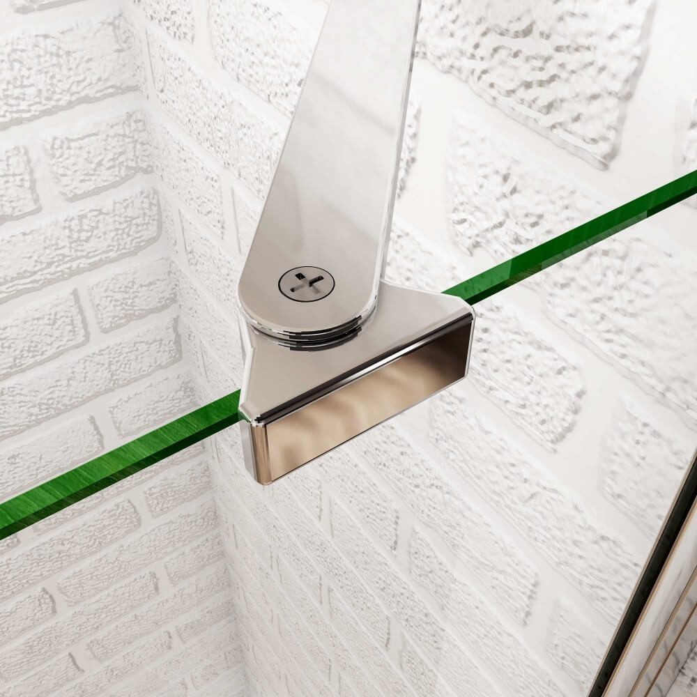 AICA Dusch-Falttür 185cm Chrom Scharniertür Duschtür Drehtür Duschkabine mit Seitenwand, 80x185 cm, Einscheibensicherheitsglas,Sicherheitsglas