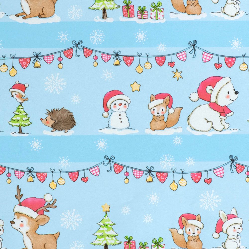 Star Geschenkpapier, Geschenkpapier Waldtiere 70cm x 2m, Rolle