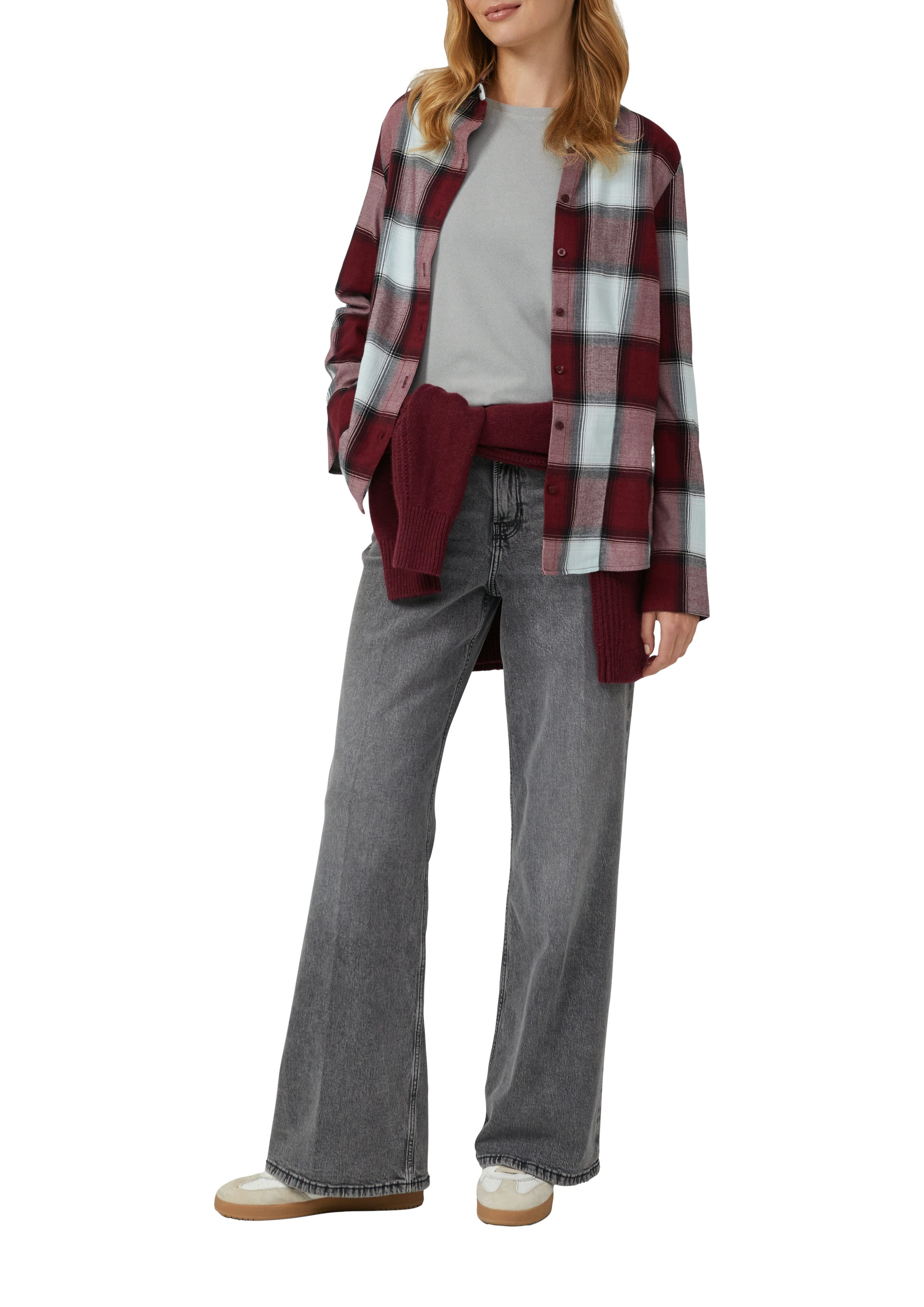 s.Oliver Hemdbluse mit Karo Muster günstig online kaufen