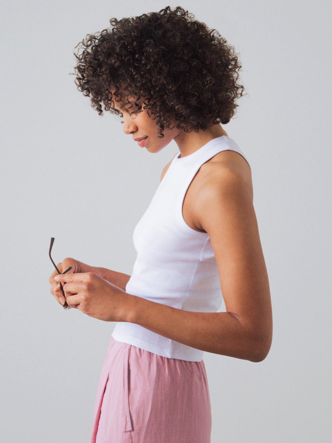 HONEST BASICS Tanktop Geripptes Racer-Top aus Bio- und recycelter Baumwolle