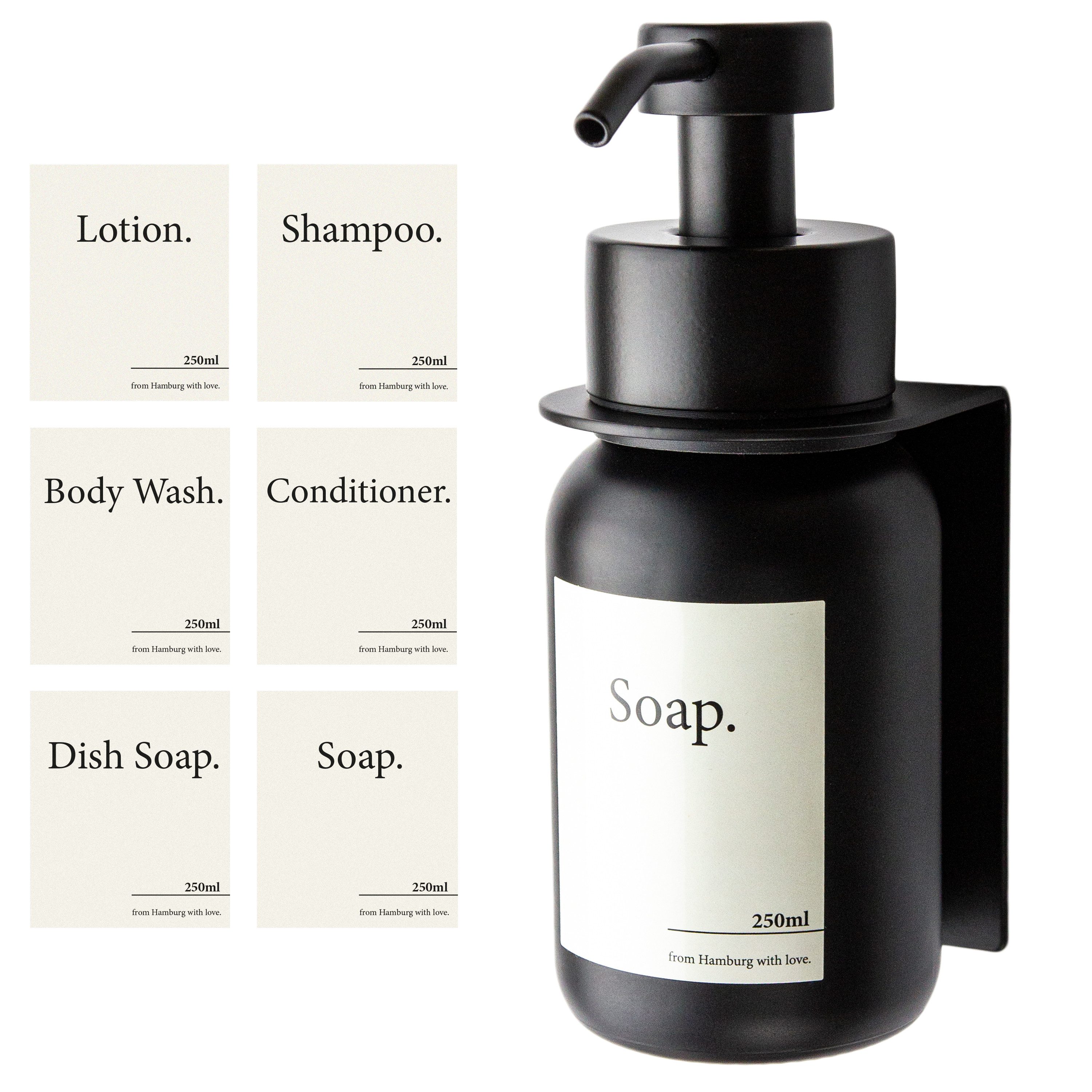 Designfabrik Hamburg Seifenspender Wandmontage ohne Bohren 250 ml, Pumpspen günstig online kaufen