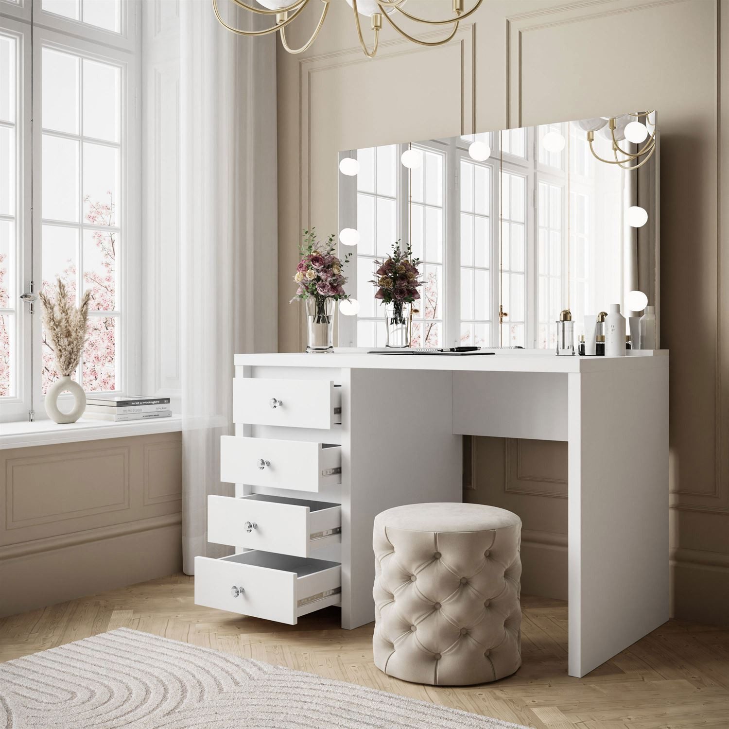 Lookway Schminktisch GLAMOUR ELITE mit Spiegel