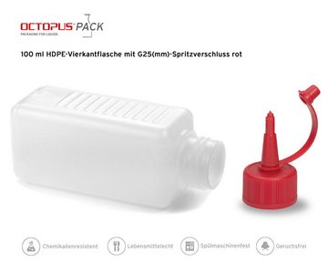 OCTOPUS Kanister 1000 Plastikflaschen 100 ml mit roten Spritzverschlüssen (leer) (1000 St)