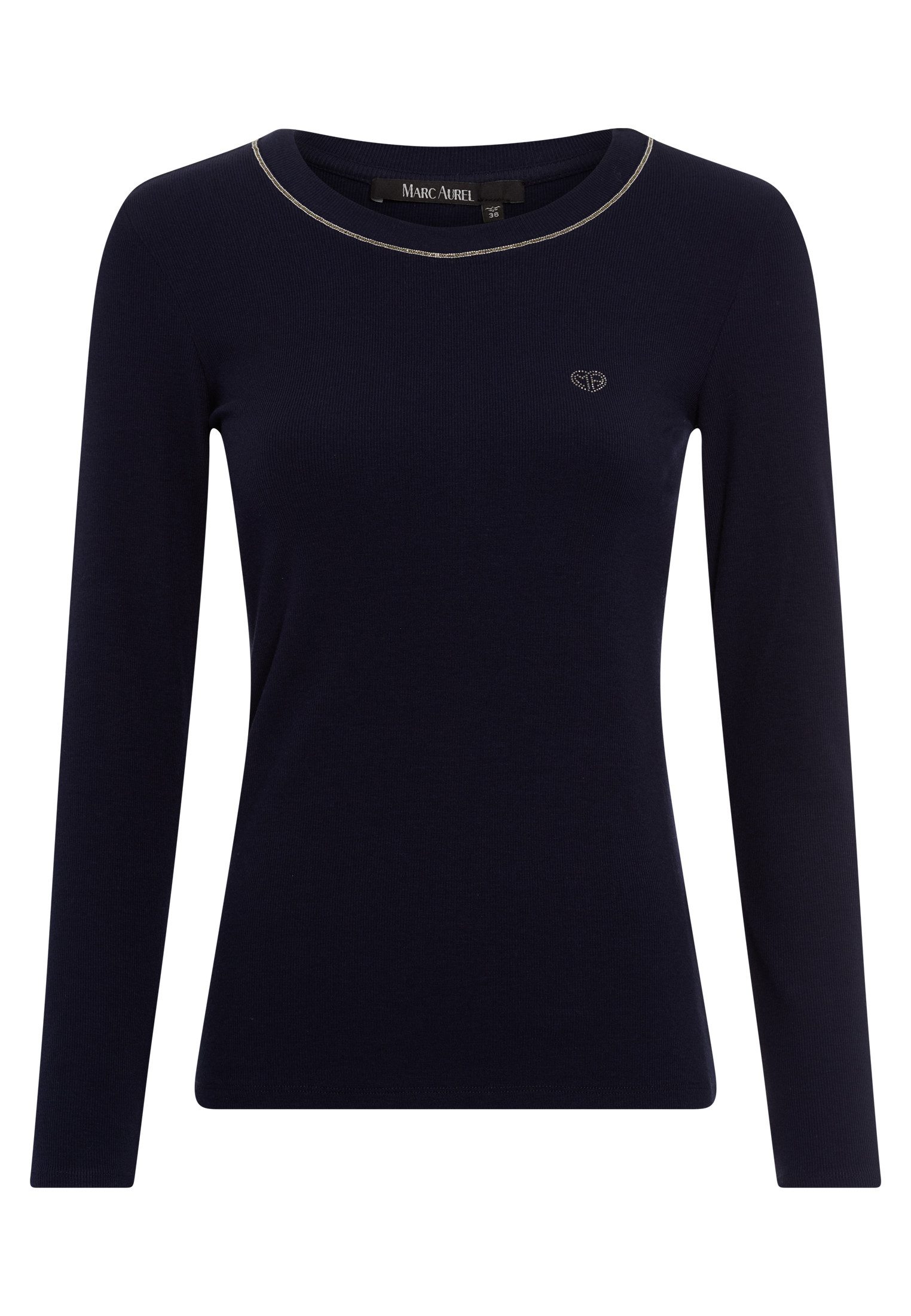 MARC AUREL Langarmshirt mit Schmuckketten-Detail günstig online kaufen