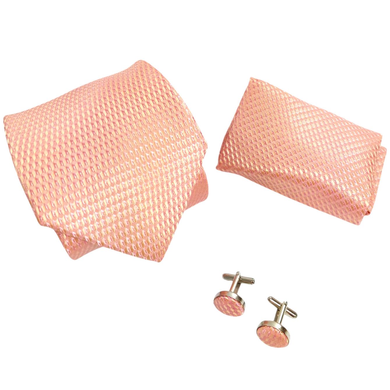 Ware aus aller Welt Krawatte Einstecktuch Manschettenknöpfe Seide Seidenkrawatte Schlips Binder