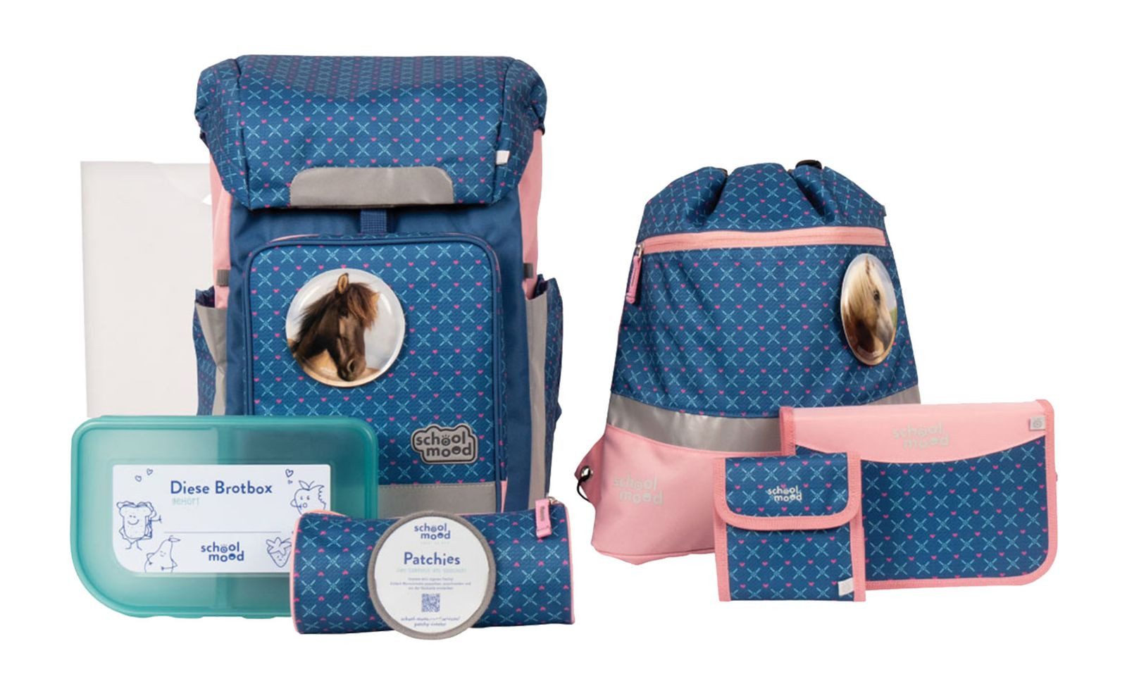 SCHOOL-MOOD® Schulranzen Rebel (Set, 7-tlg)