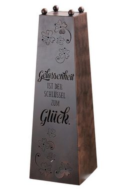 GILDE Dekosäule Metall Schalenständer "Glück" H.95cm Ø46cm Ständer+Schale (1 St)